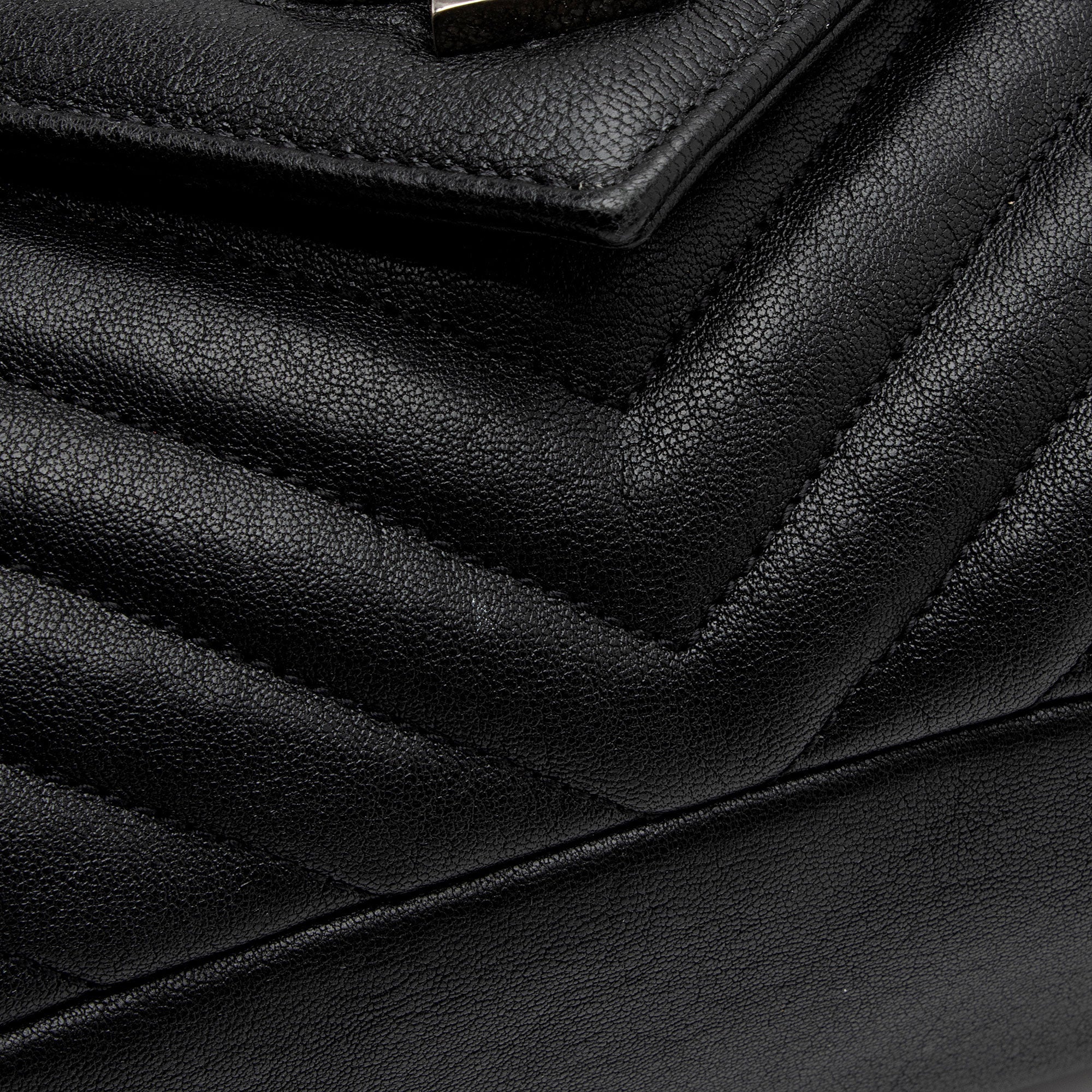 Saint Laurent Matelasse Calfskin Monogram College Large Shoulder Bag (SHF-gvwSDh)