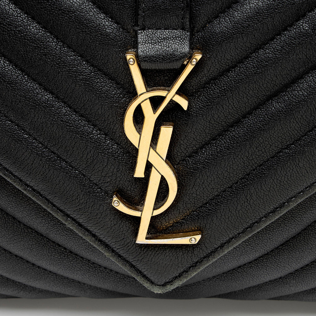 Saint Laurent Matelasse Calfskin Monogram College Medium Shoulder Bag (SHF-p3Eevf)