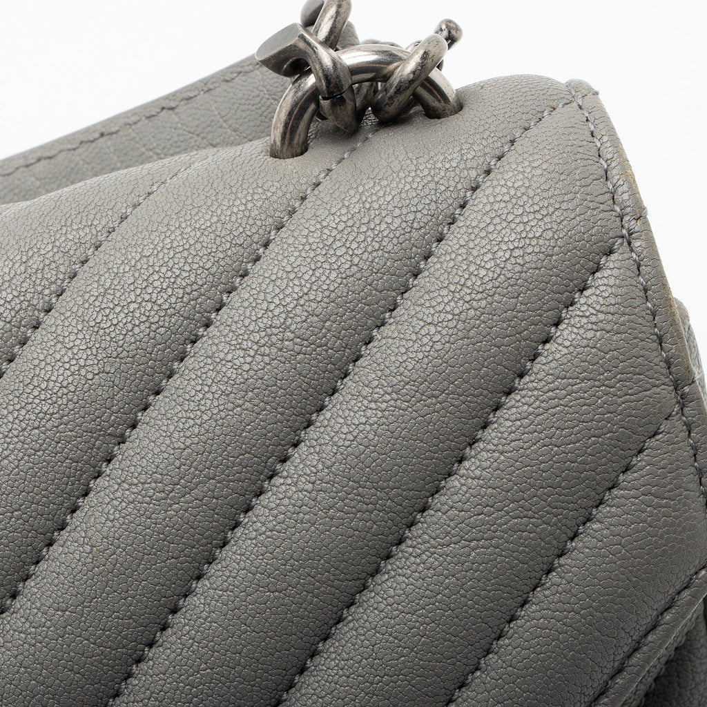 Saint Laurent Matelasse Calfskin Monogram College Medium Shoulder Bag (SHF-D2O1lS)