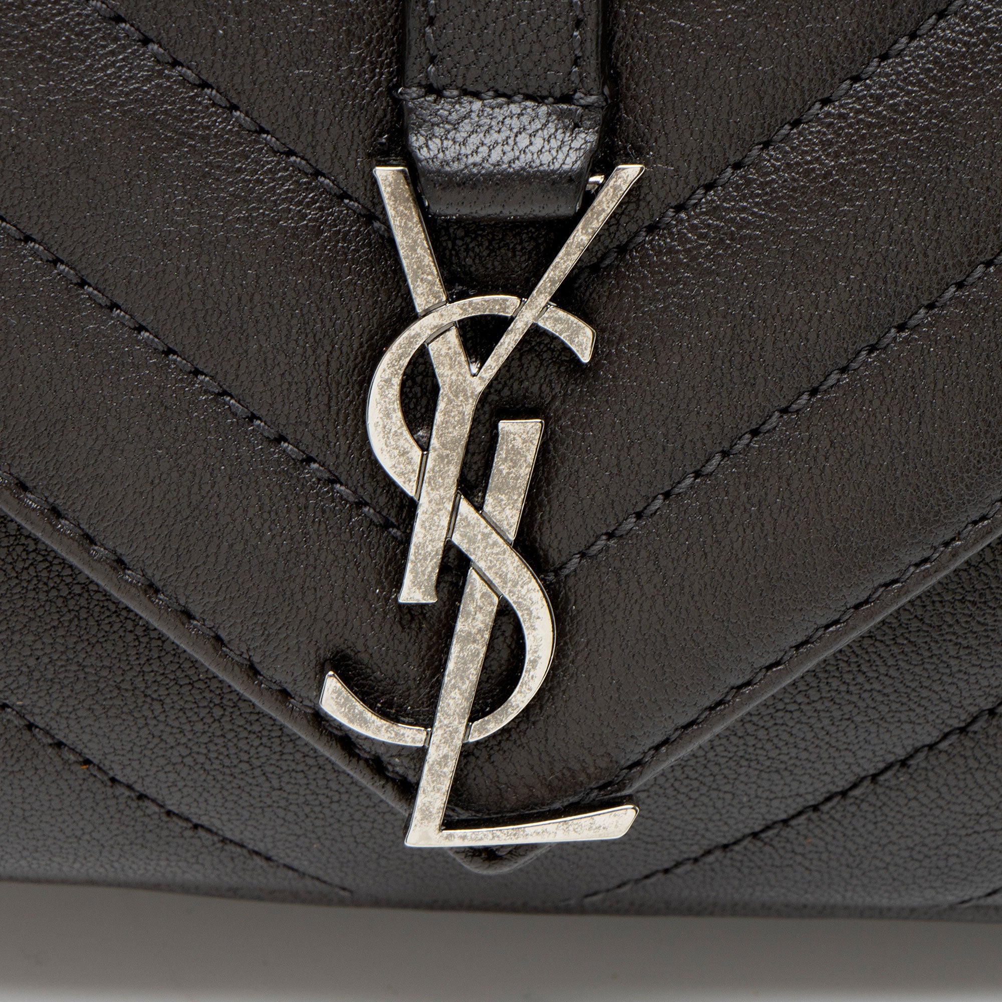 Saint Laurent Matelasse Calfskin Monogram College Mini Shoulder Bag