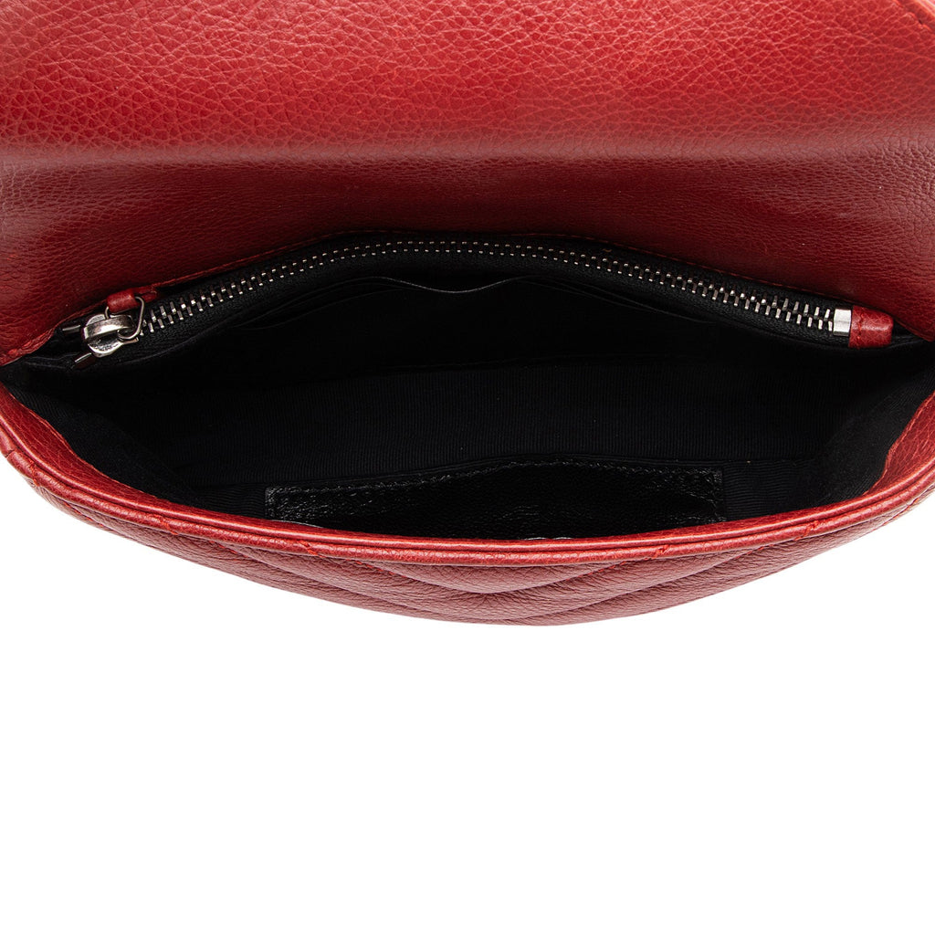 Saint Laurent Matelasse Calfskin Monogram College Mini Shoulder Bag
