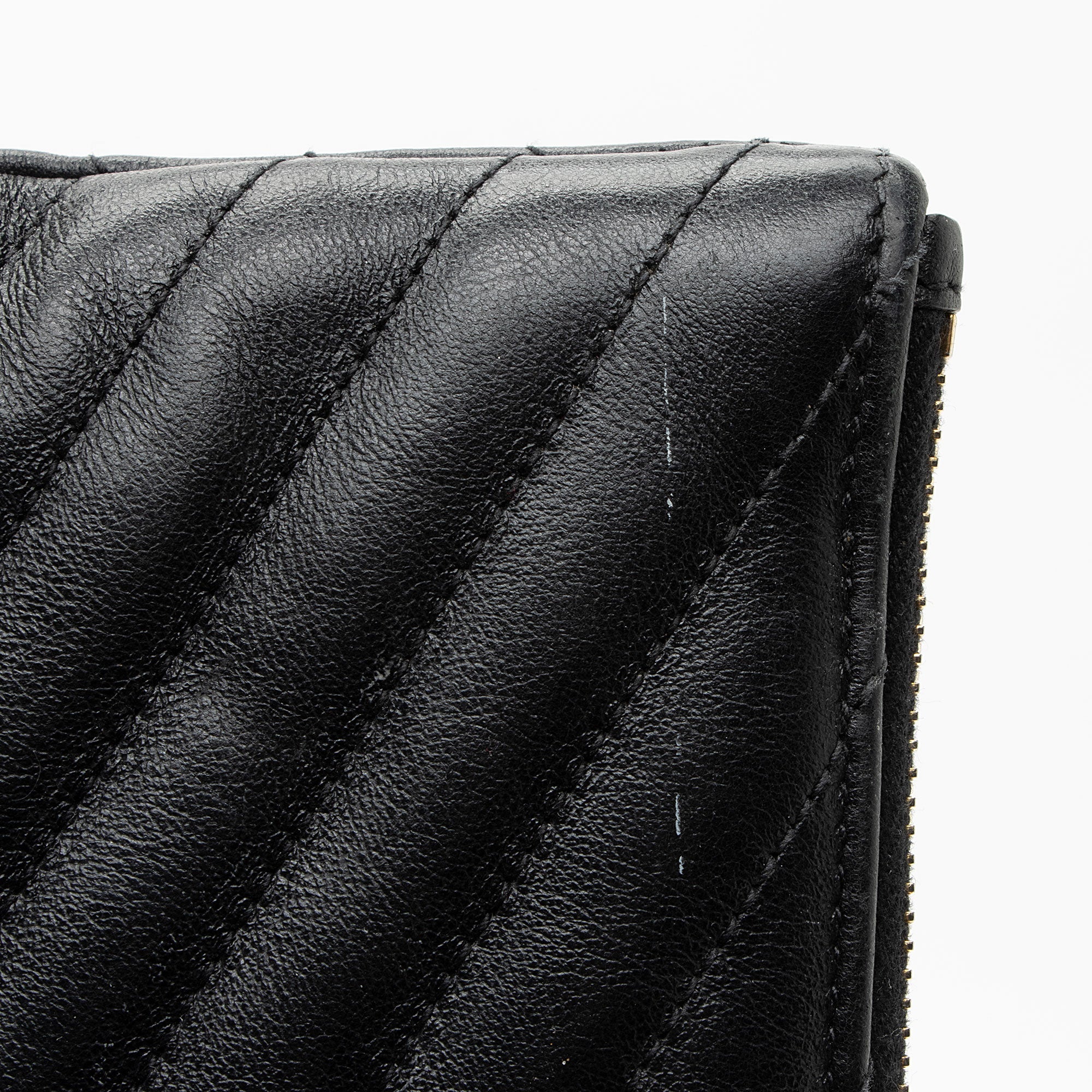 Saint Laurent Matelasse Calfskin Monogram Large Wristlet