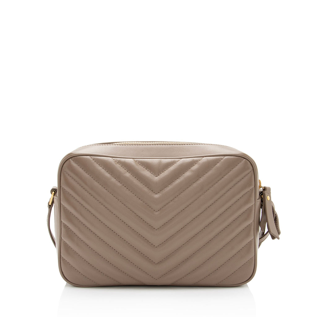 Saint Laurent Matelasse Calfskin Monogram Lou Camera Bag (SHF-agSbTg)