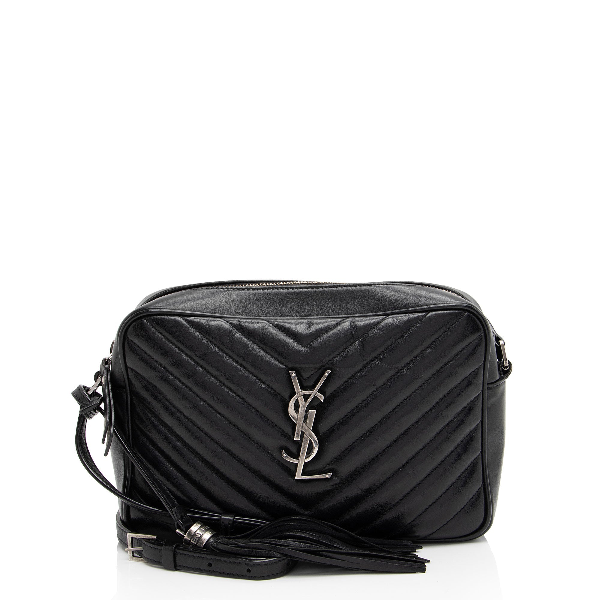 Saint Laurent Matelasse Calfskin Monogram Lou Camera Bag (SHF-ZcEqKL)