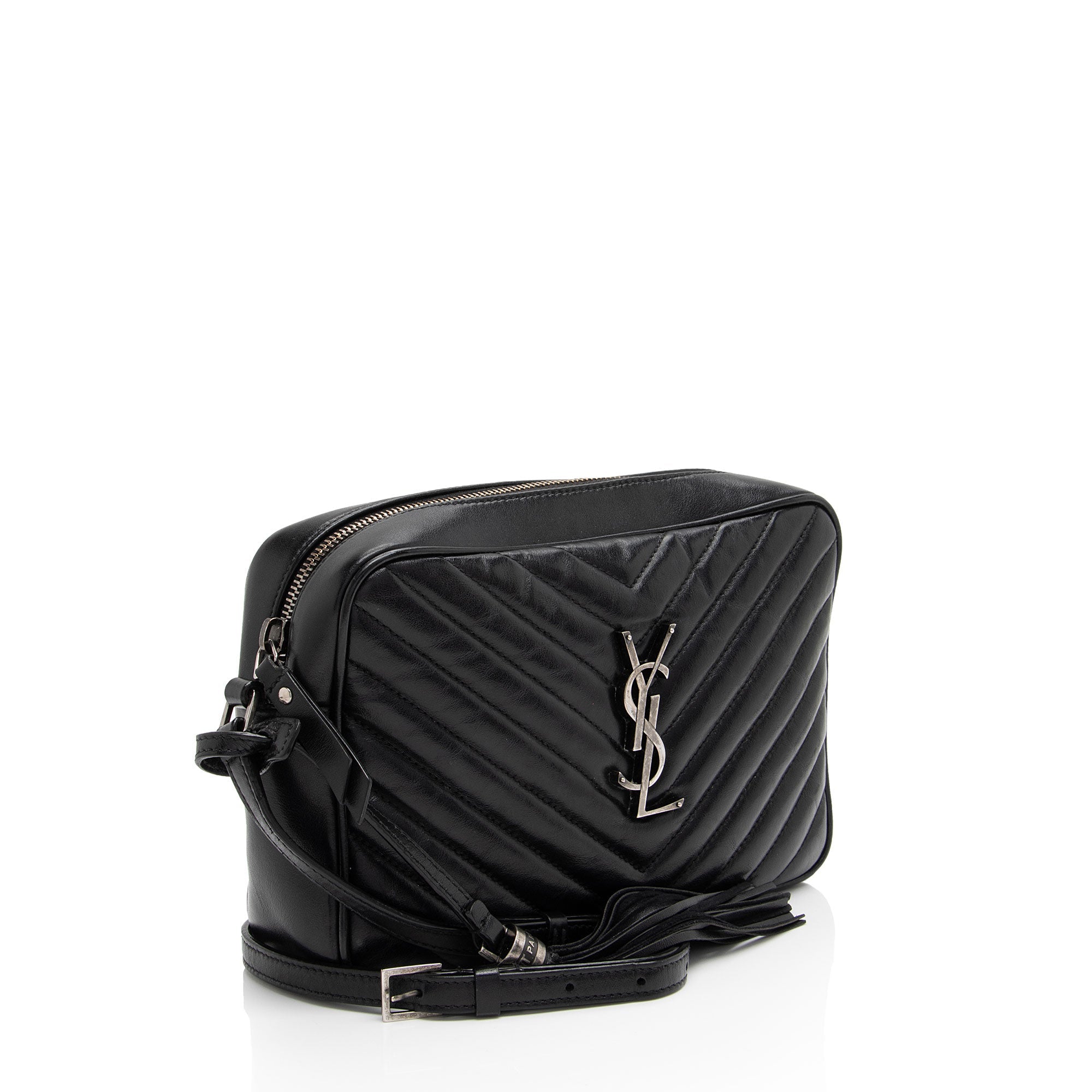 Saint Laurent Matelasse Calfskin Monogram Lou Camera Bag (SHF-ZcEqKL)