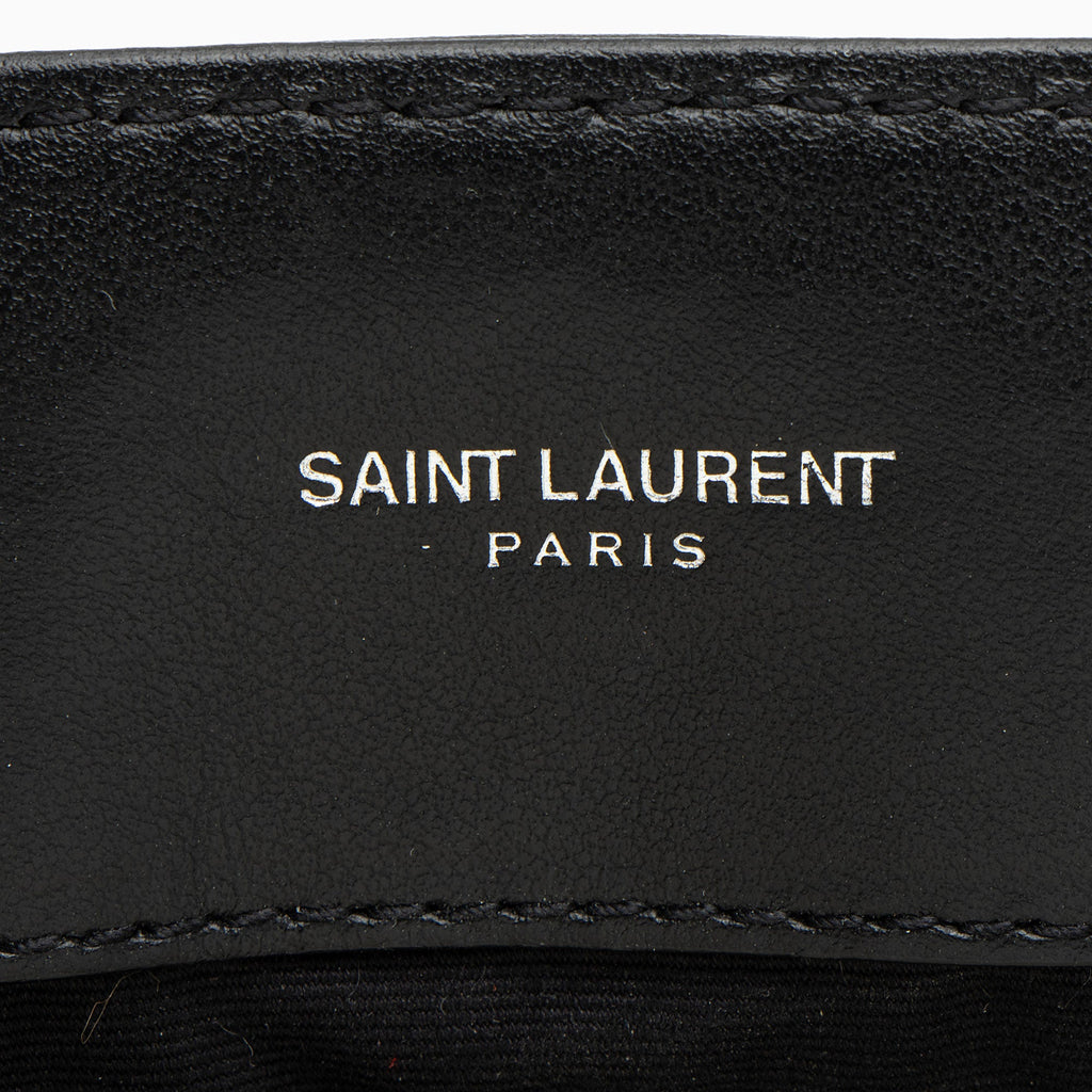 Saint Laurent Matelasse Calfskin Monogram LouLou Chain Large Shoulder Bag (SHF-F87Oll)
