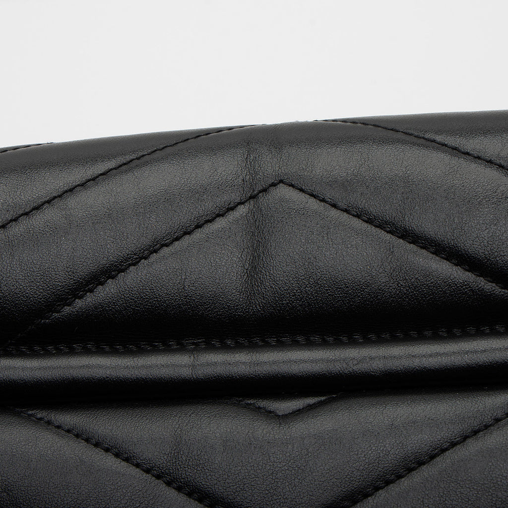 Saint Laurent Matelasse Calfskin Monogram LouLou Chain Large Shoulder Bag