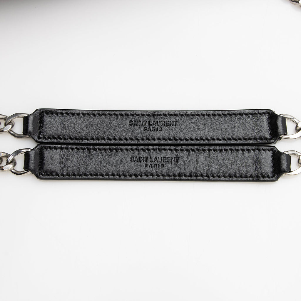 Saint Laurent Matelasse Calfskin Monogram LouLou Chain Medium Shoulder Bag (SHF-22491)
