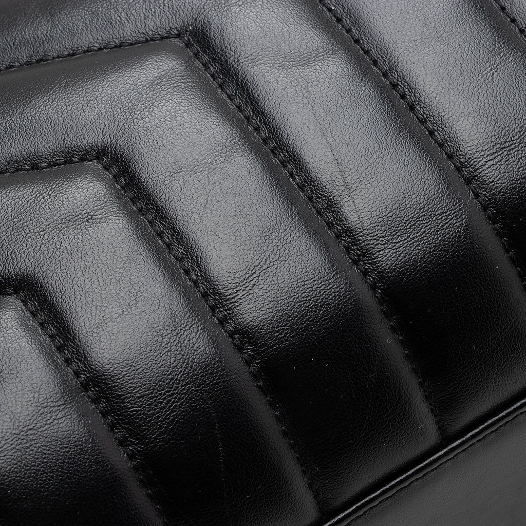 Saint Laurent Matelasse Calfskin Monogram LouLou Chain Medium Shoulder Bag (SHF-22491)