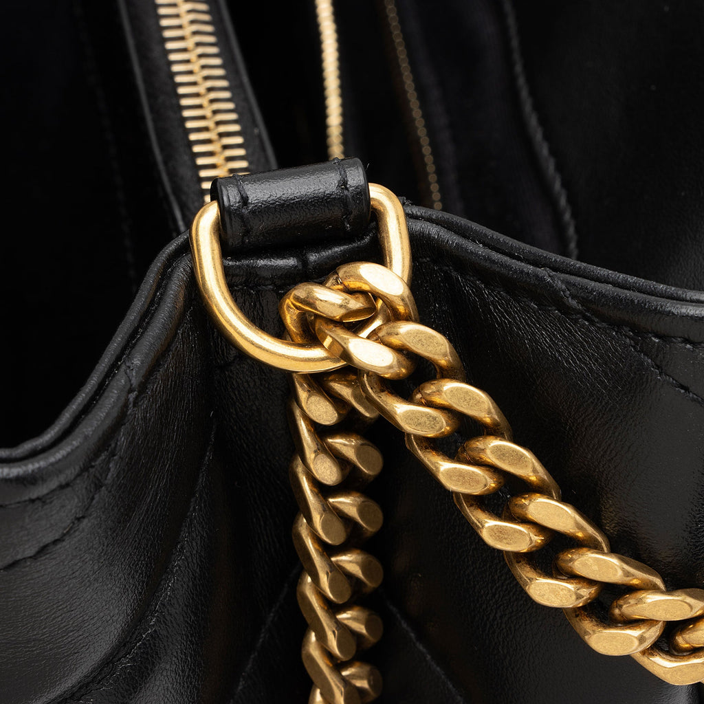 Saint Laurent Matelasse Calfskin Monogram LouLou Chain Medium Shoulder Bag