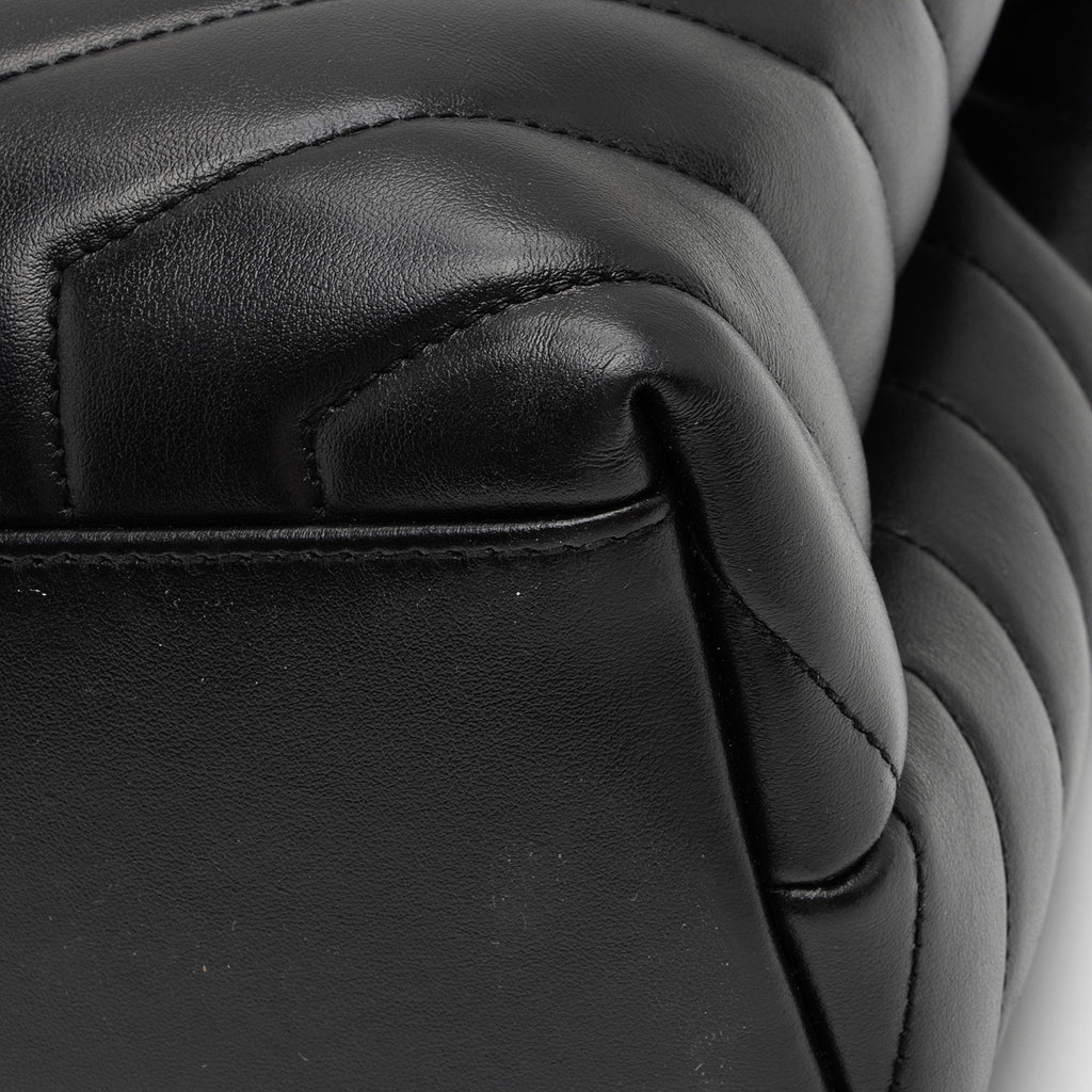 Saint Laurent Matelasse Calfskin Monogram LouLou Chain Medium Shoulder Bag (SHF-SaVb1o)