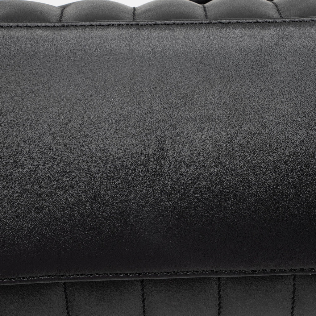 Saint Laurent Matelasse Calfskin Monogram LouLou Chain Medium Shoulder Bag (SHF-3CcYFQ)