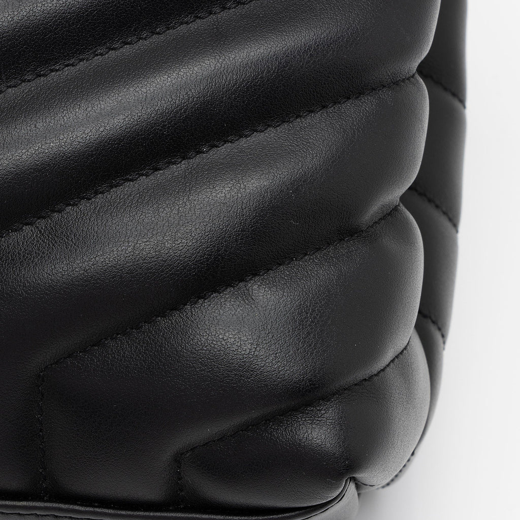 Saint Laurent Matelasse Calfskin Monogram LouLou Chain Medium Shoulder Bag (SHF-3CcYFQ)