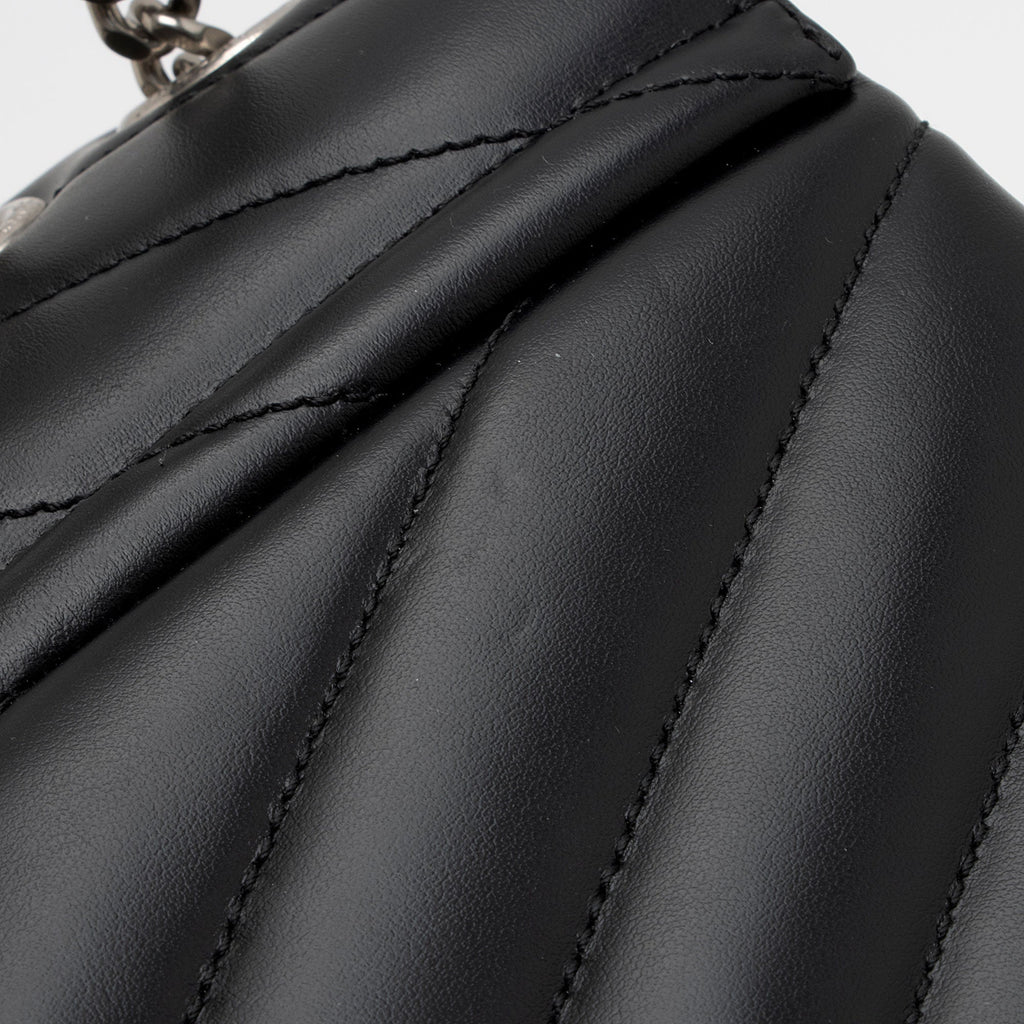 Saint Laurent Matelasse Calfskin Monogram LouLou Chain Medium Shoulder Bag (SHF-nVNU3H)
