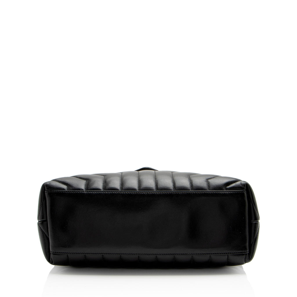 Saint Laurent Matelasse Calfskin Monogram LouLou Chain Medium Shoulder Bag (SHF-BDGDQZ)