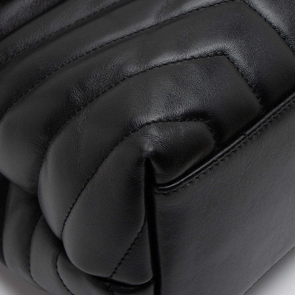 Saint Laurent Matelasse Calfskin Monogram LouLou Chain Medium Shoulder Bag (SHF-QYlKsA)