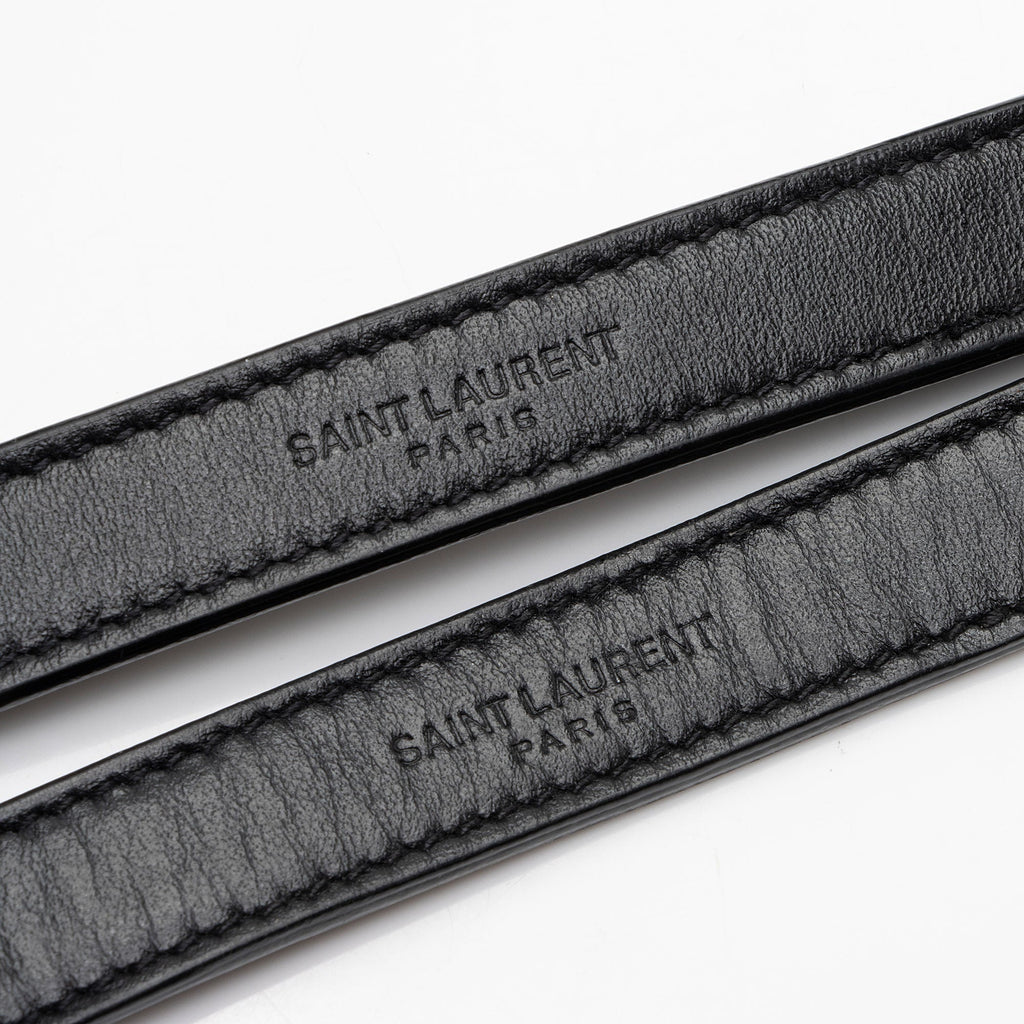 Saint Laurent Matelasse Calfskin Monogram LouLou Chain Medium Shoulder Bag (SHF-qrpSTt)