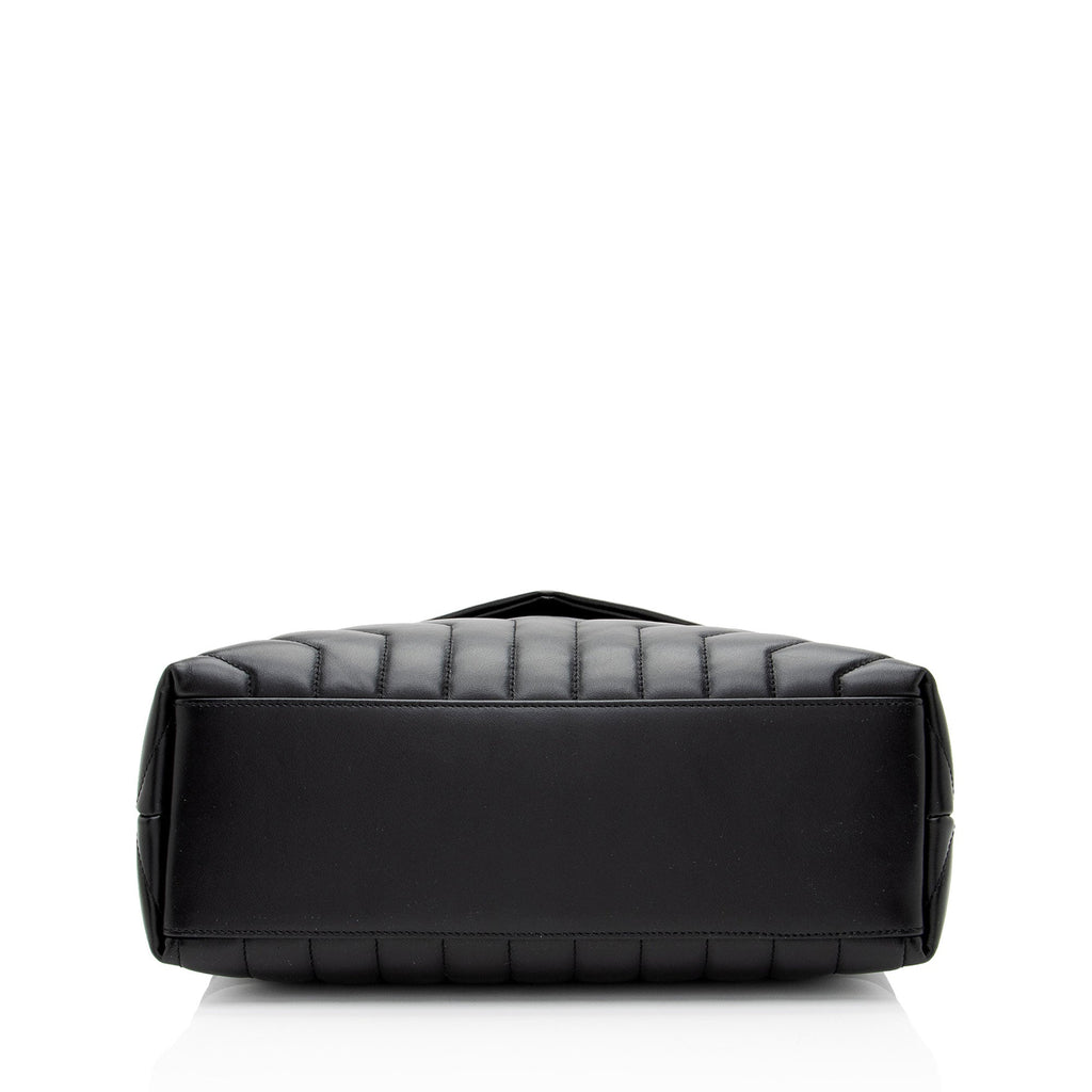 Saint Laurent Matelasse Calfskin Monogram LouLou Chain Medium Shoulder Bag