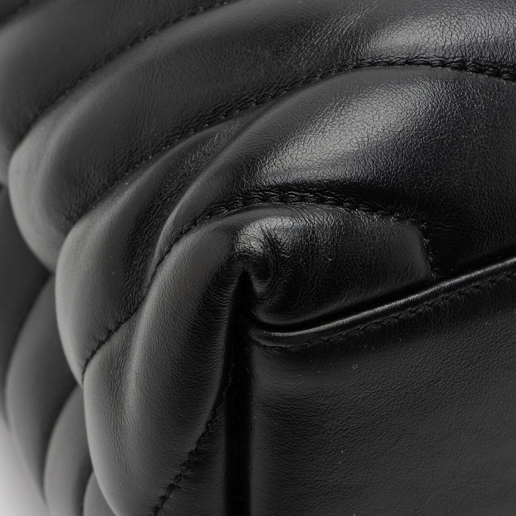 Saint Laurent Matelasse Calfskin Monogram LouLou Chain Medium Shoulder Bag