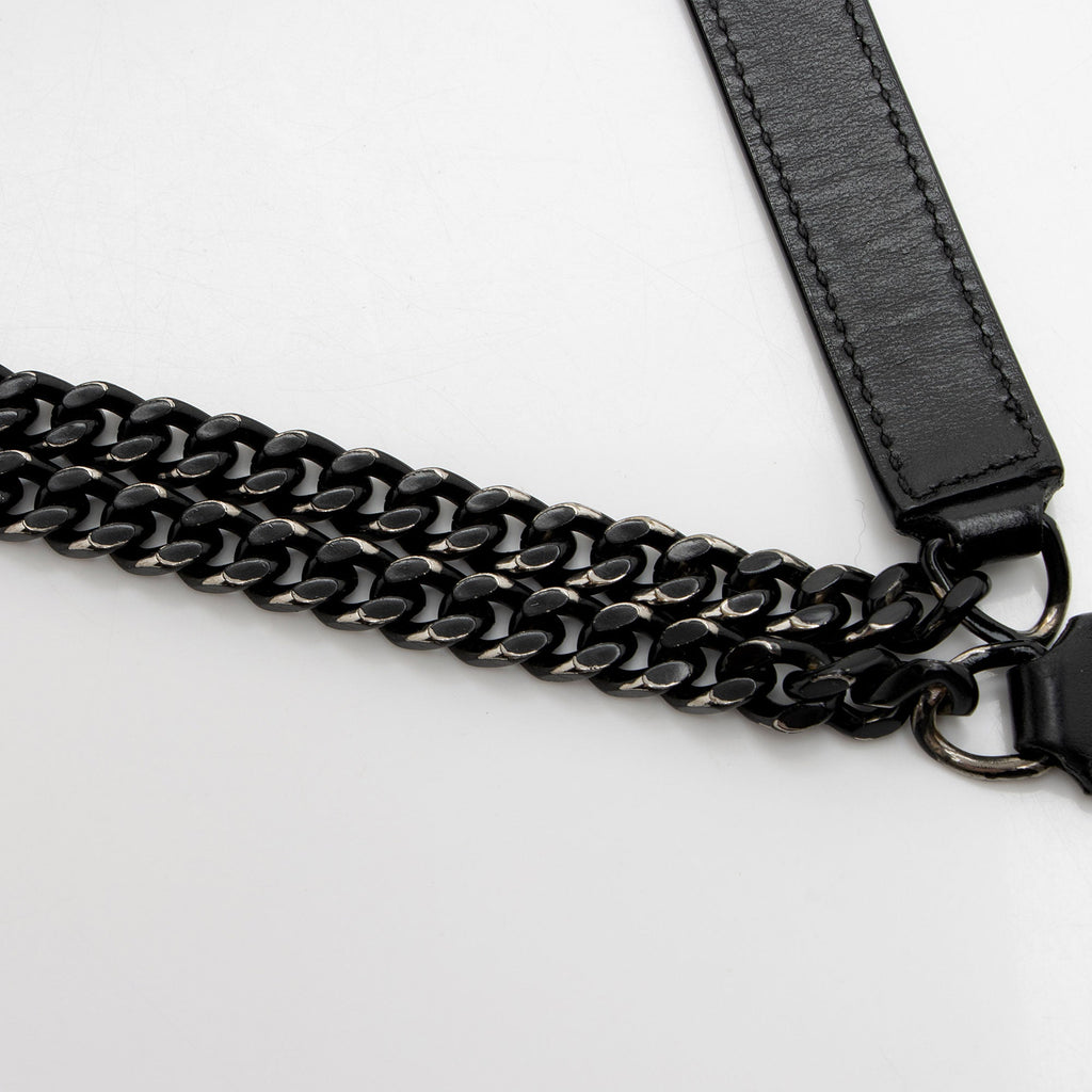 Saint Laurent Matelasse Calfskin Monogram LouLou Chain Medium Shoulder Bag