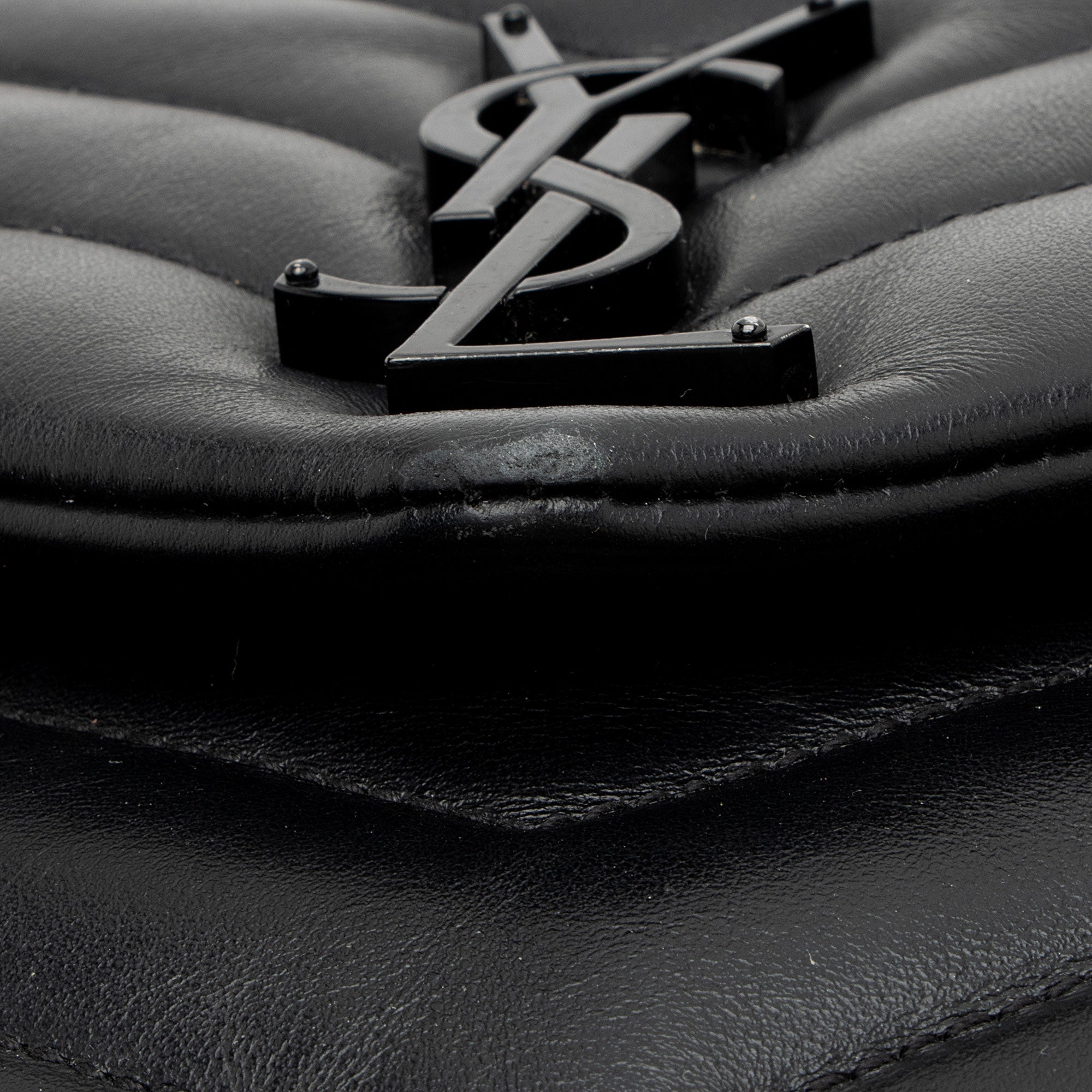 Saint Laurent Matelasse Calfskin Monogram LouLou Chain Medium Shoulder Bag