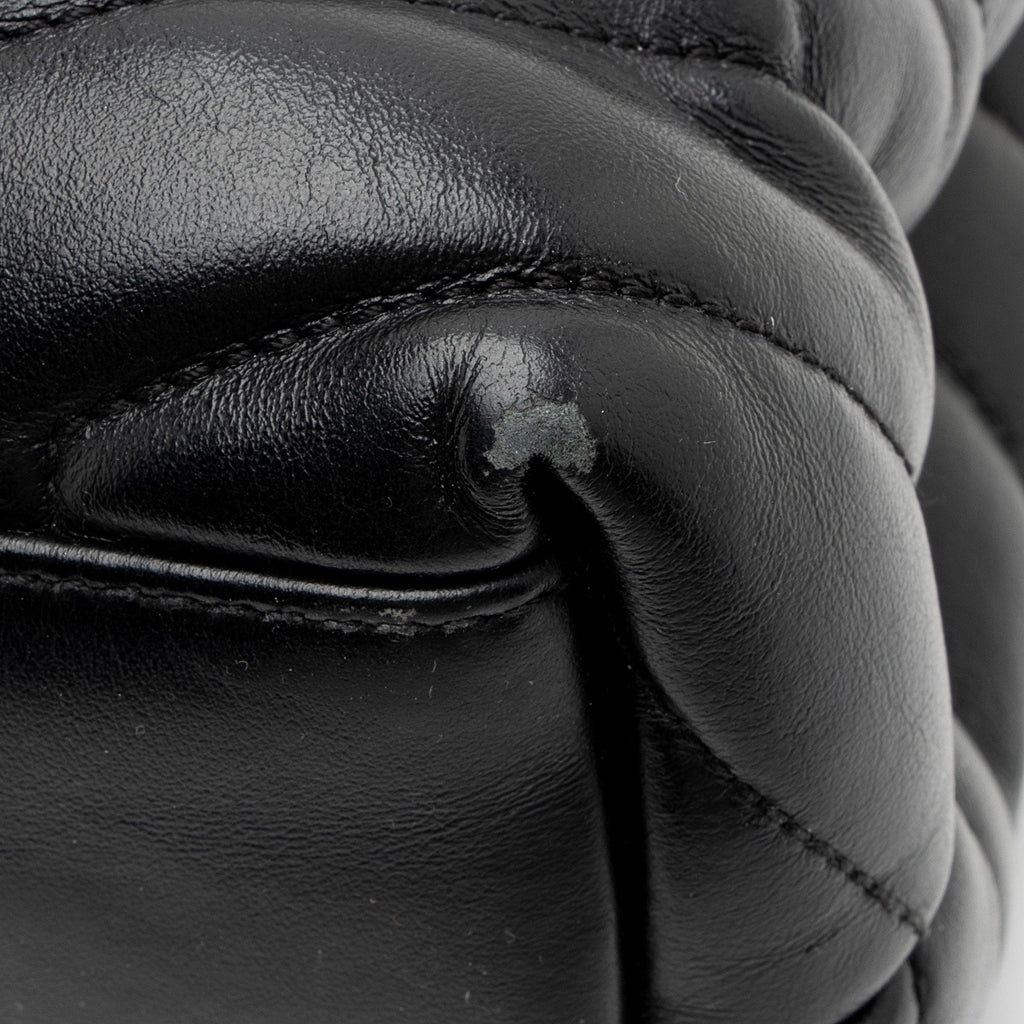 Saint Laurent Matelasse Calfskin Monogram LouLou Chain Medium Shoulder Bag