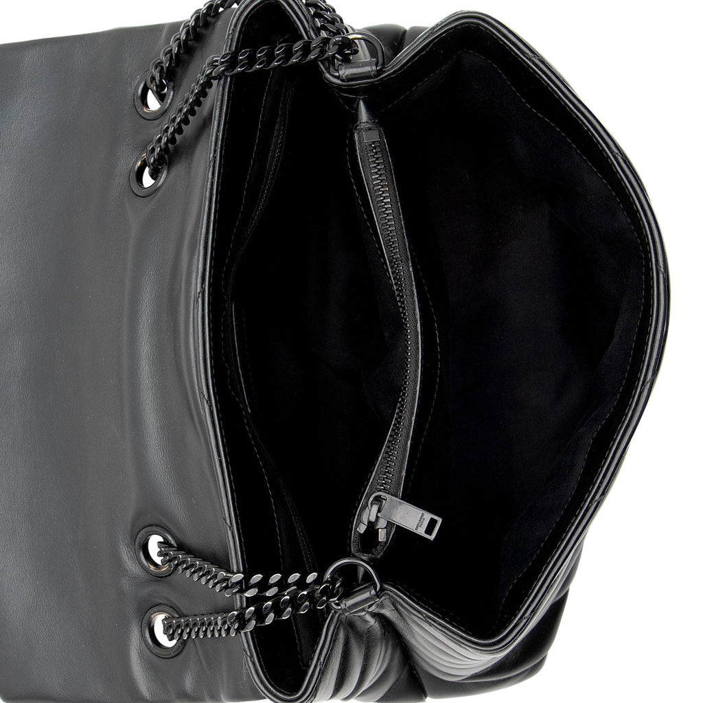 Saint Laurent Matelasse Calfskin Monogram LouLou Chain Medium Shoulder Bag