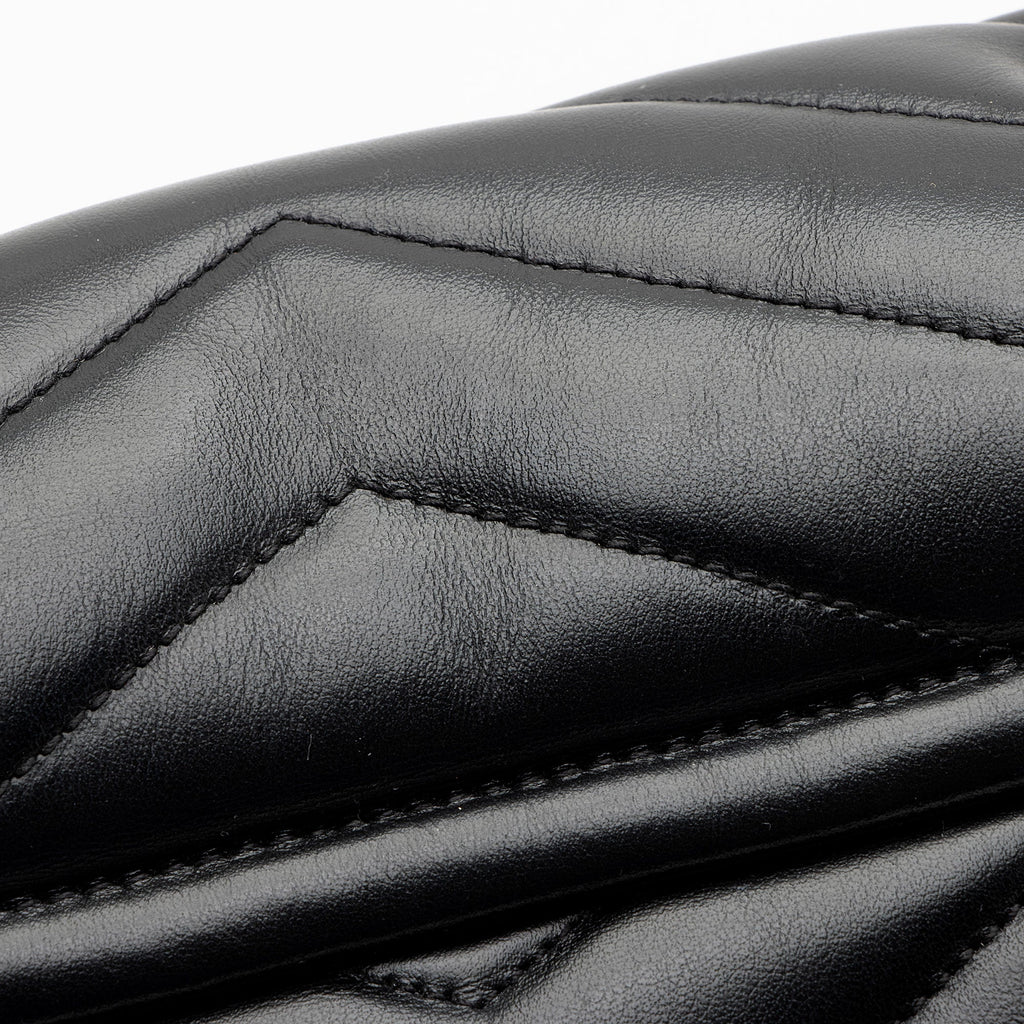 Saint Laurent Matelasse Calfskin Monogram LouLou Chain Medium Shoulder Bag