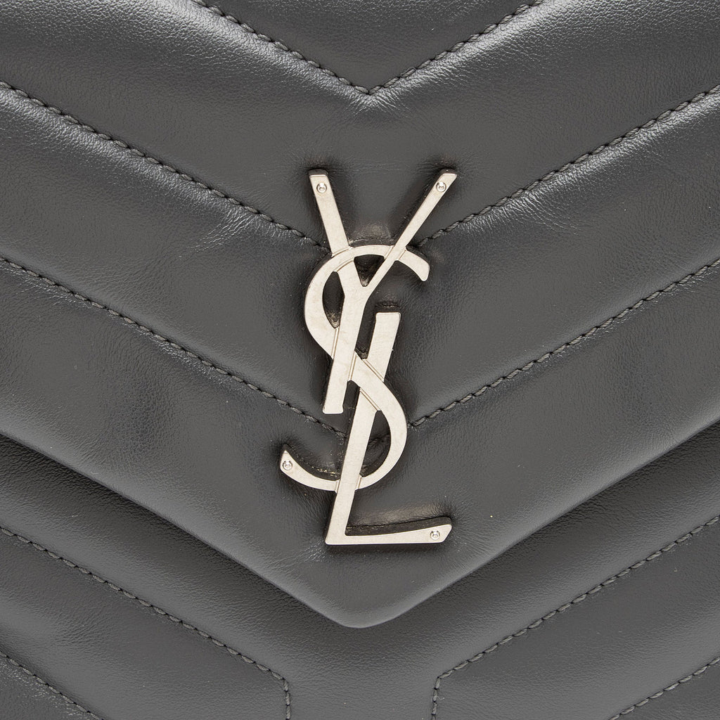 Saint Laurent Matelasse Calfskin Monogram LouLou Chain Small Crossbody (SHF-B5OsZv)