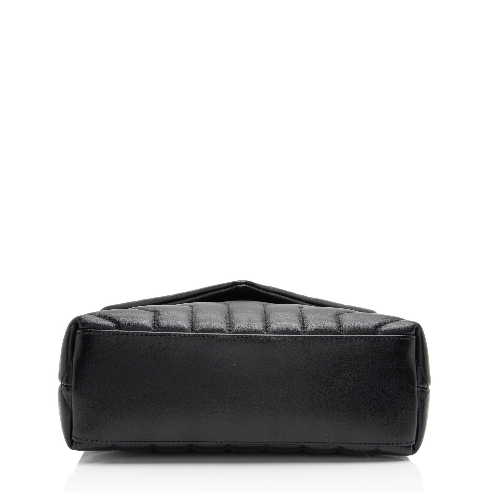Saint Laurent Matelasse Calfskin Monogram LouLou Chain Small Crossbody (SHF-Q3tPOo)