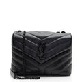 Saint Laurent Matelasse Calfskin Monogram LouLou Chain Small Crossbody (SHF-Q3tPOo)
