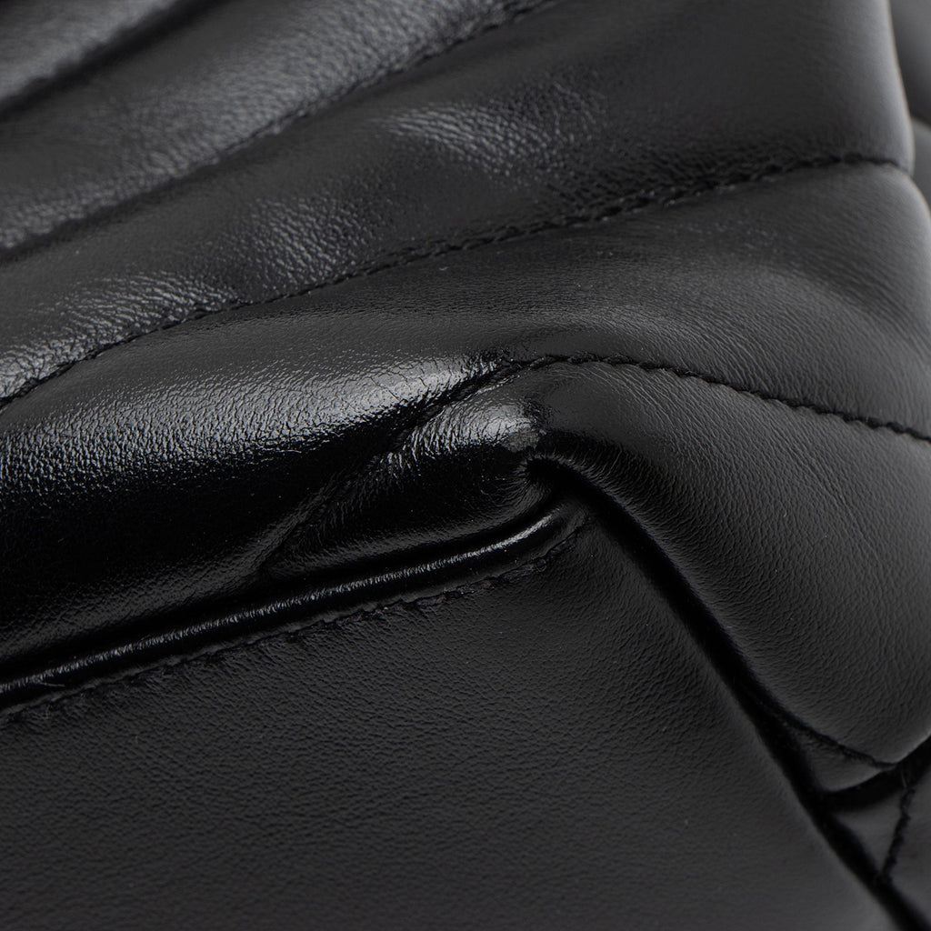 Saint Laurent Matelasse Calfskin Monogram LouLou Chain Small Crossbody