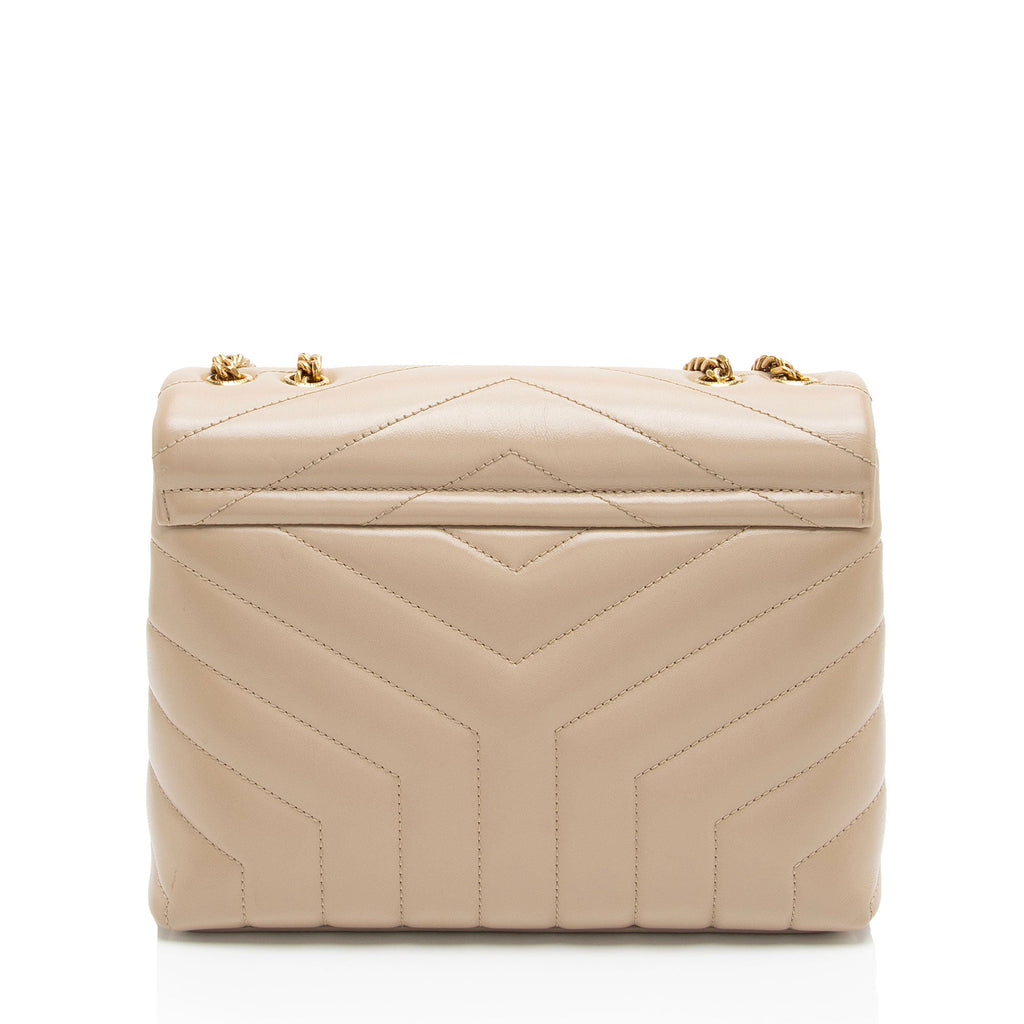 Saint Laurent Matelasse Calfskin Monogram LouLou Chain Small Crossbody