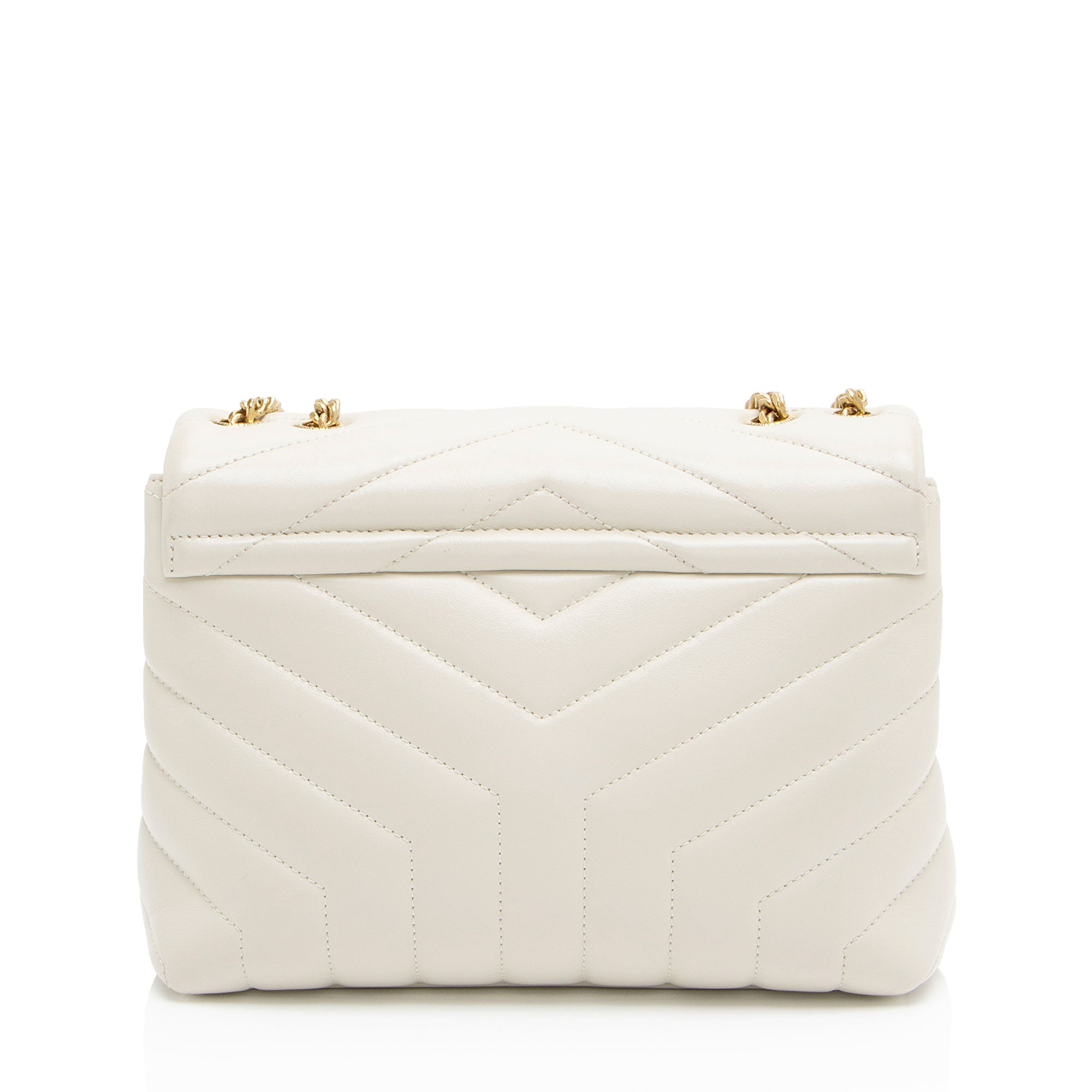 Saint Laurent Matelasse Calfskin Monogram LouLou Chain Small Crossbody