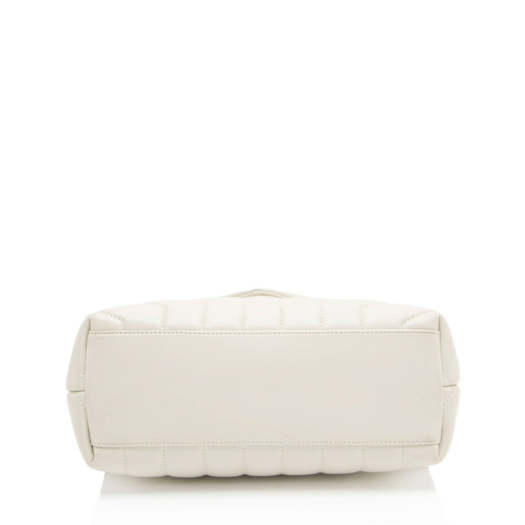 Saint Laurent Matelasse Calfskin Monogram LouLou Chain Small Crossbody