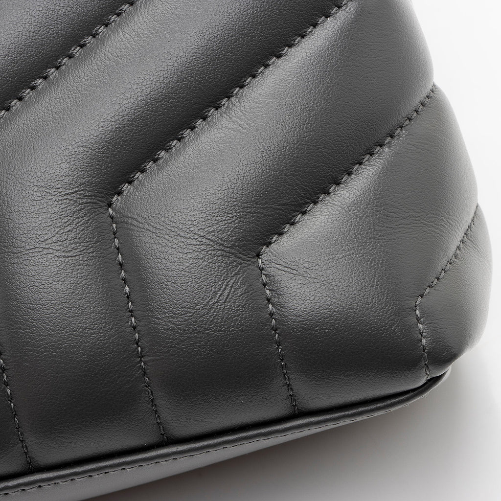 Saint Laurent Matelasse Calfskin Monogram LouLou Chain Small Crossbody