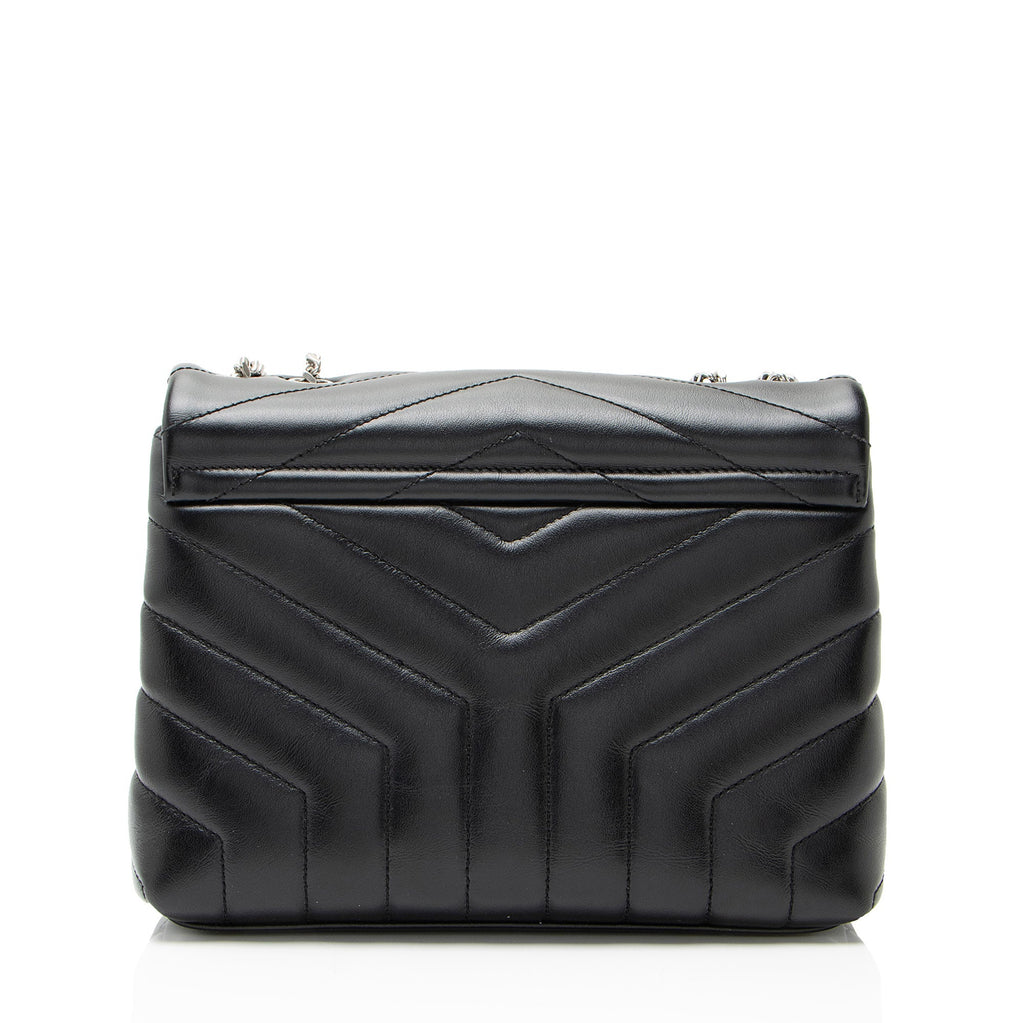 Saint Laurent Matelasse Calfskin Monogram LouLou Chain Small Shoulder Bag