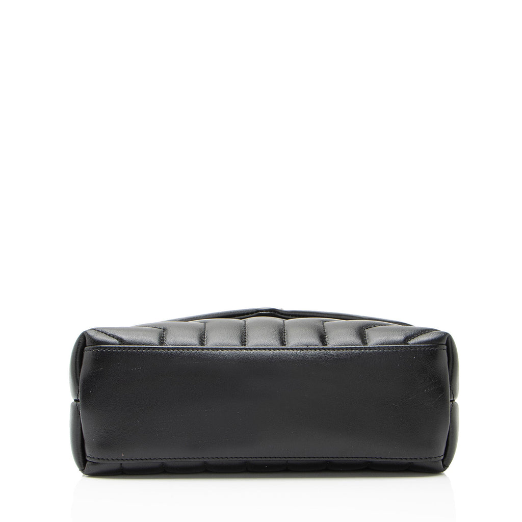 Saint Laurent Matelasse Calfskin Monogram LouLou Chain Small Shoulder Bag