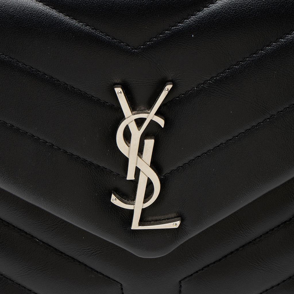 Saint Laurent Matelasse Calfskin Monogram LouLou Chain Small Shoulder Bag