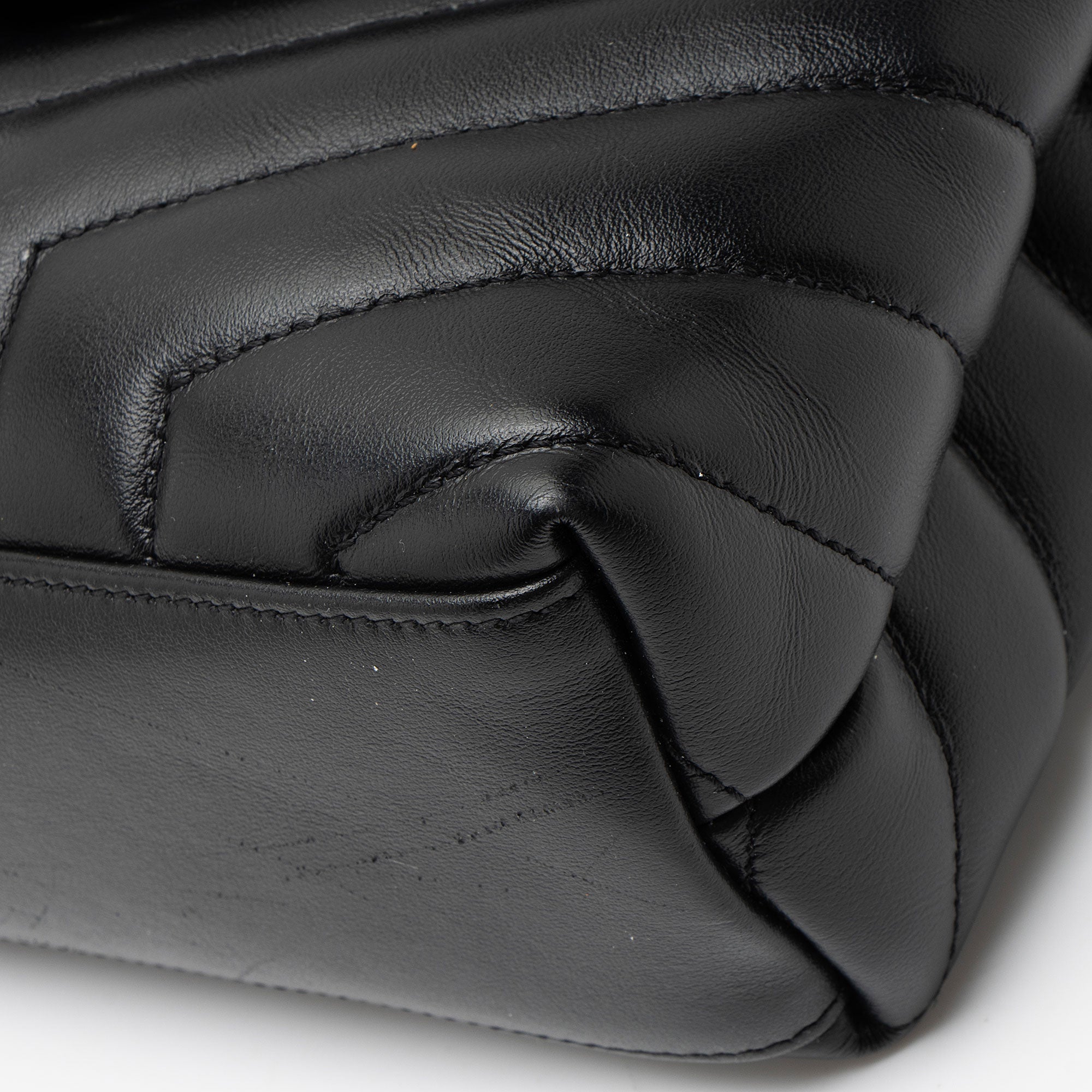Saint Laurent Matelasse Calfskin Monogram LouLou Chain Small Shoulder Bag
