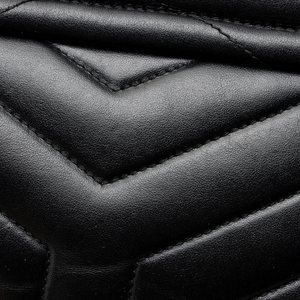 Saint Laurent Matelasse Calfskin Monogram LouLou Chain Small Crossbody