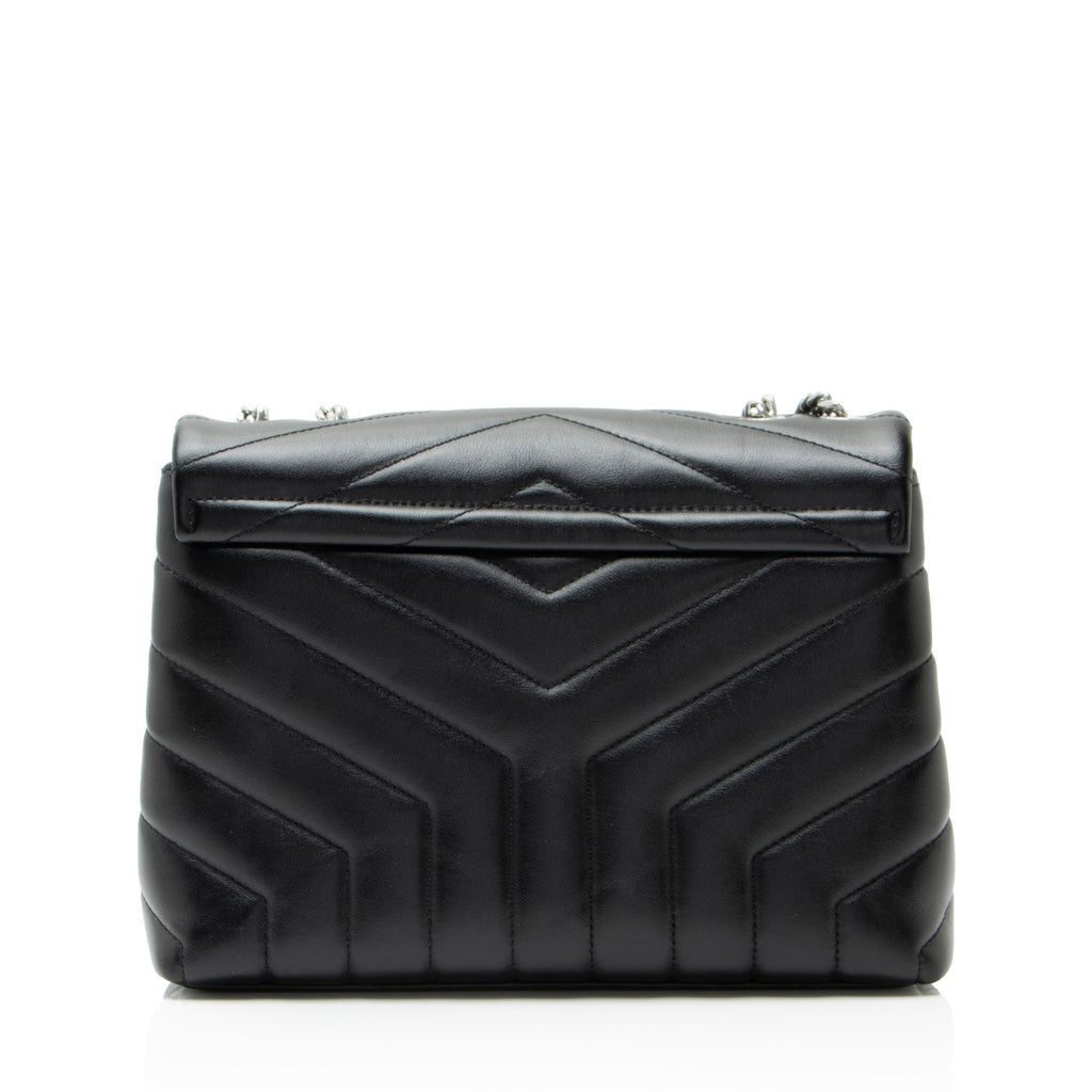 Saint Laurent Matelasse Calfskin Monogram LouLou Chain Small Shoulder Bag