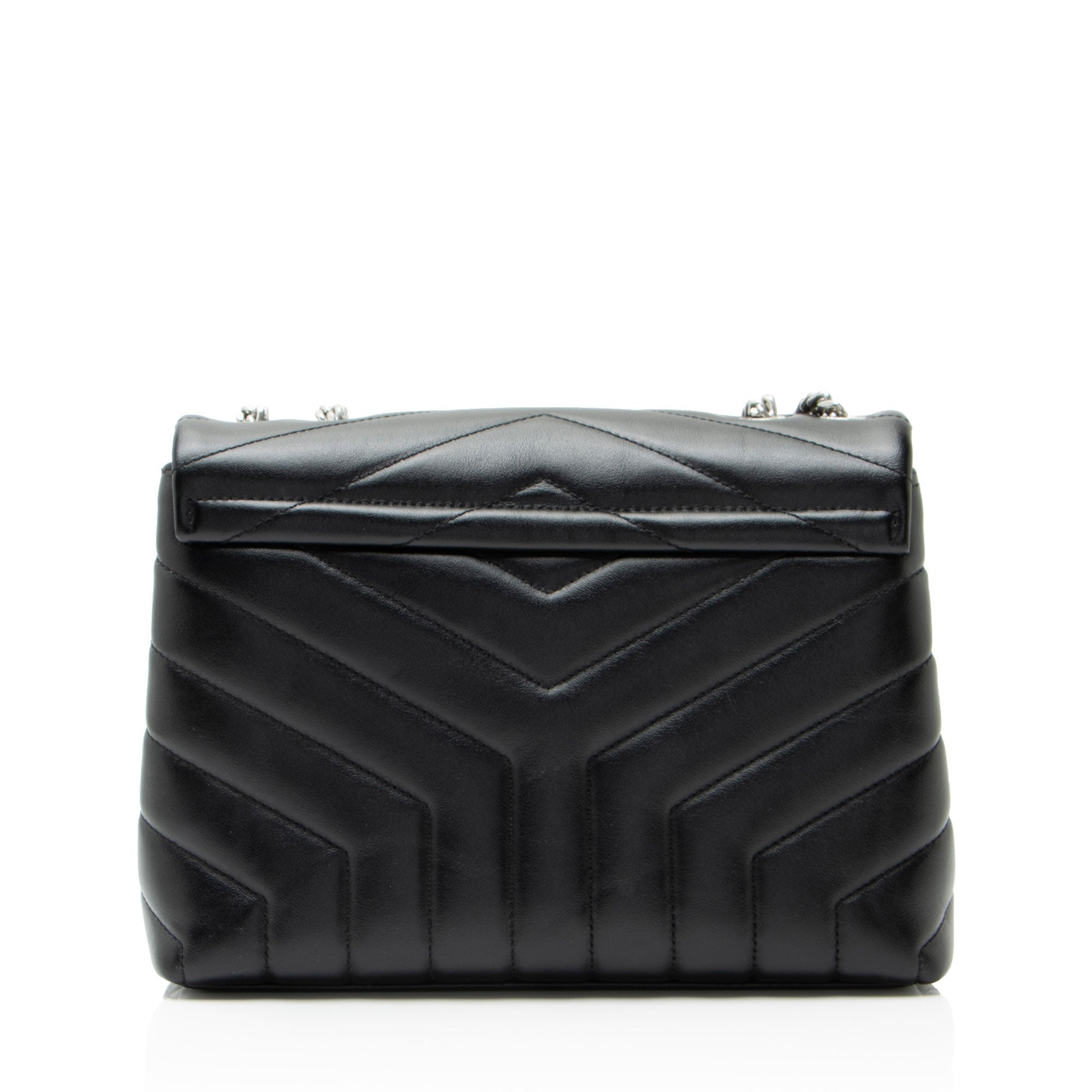 Saint Laurent Matelasse Calfskin Monogram LouLou Chain Small Shoulder Bag