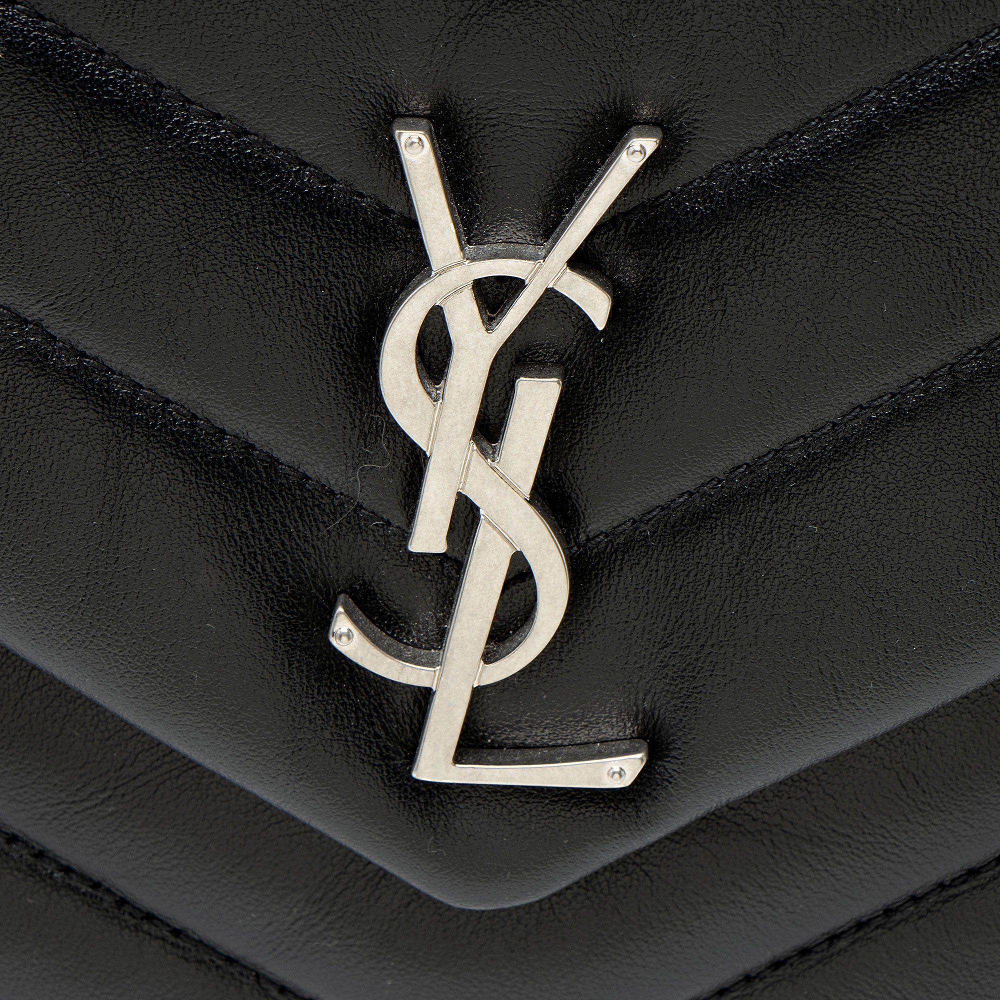 Saint Laurent Matelasse Calfskin Monogram LouLou Chain Small Shoulder Bag