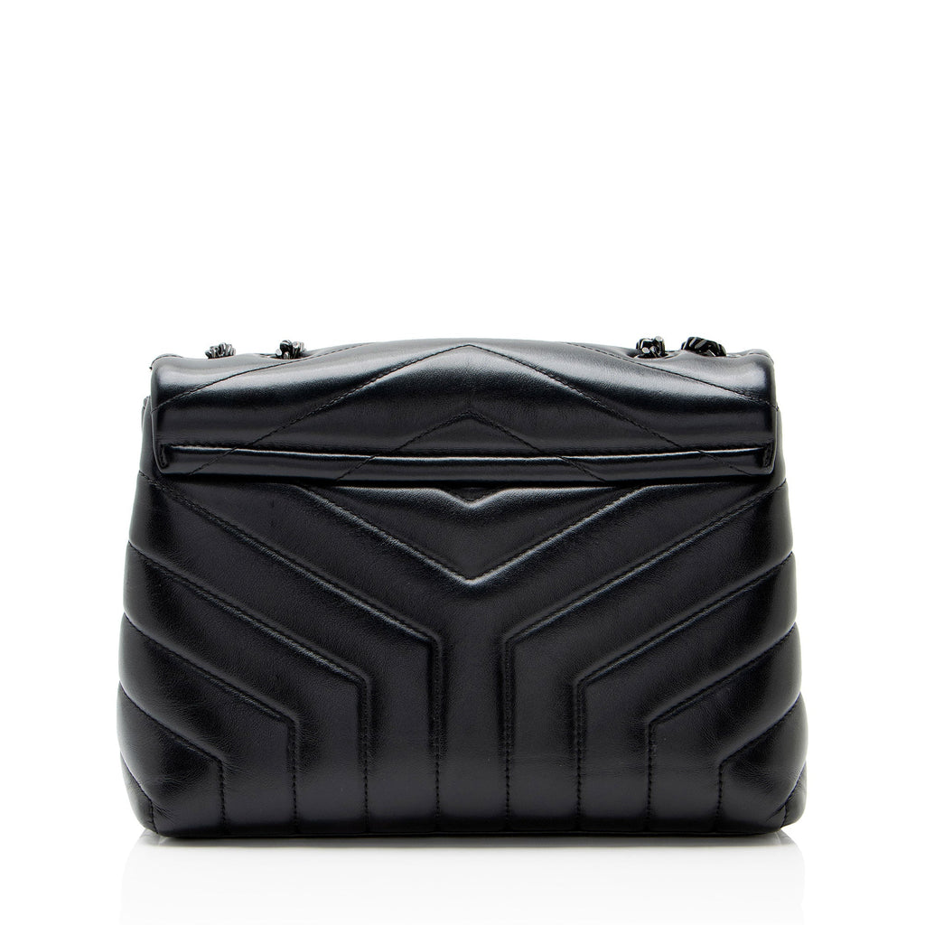 Saint Laurent Matelasse Calfskin Monogram LouLou Chain Small Shoulder Bag