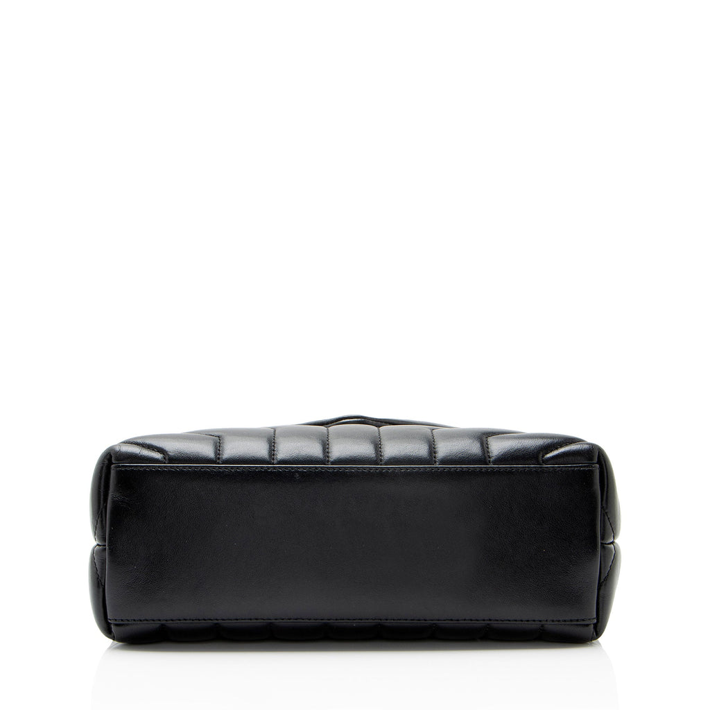 Saint Laurent Matelasse Calfskin Monogram LouLou Chain Small Shoulder Bag