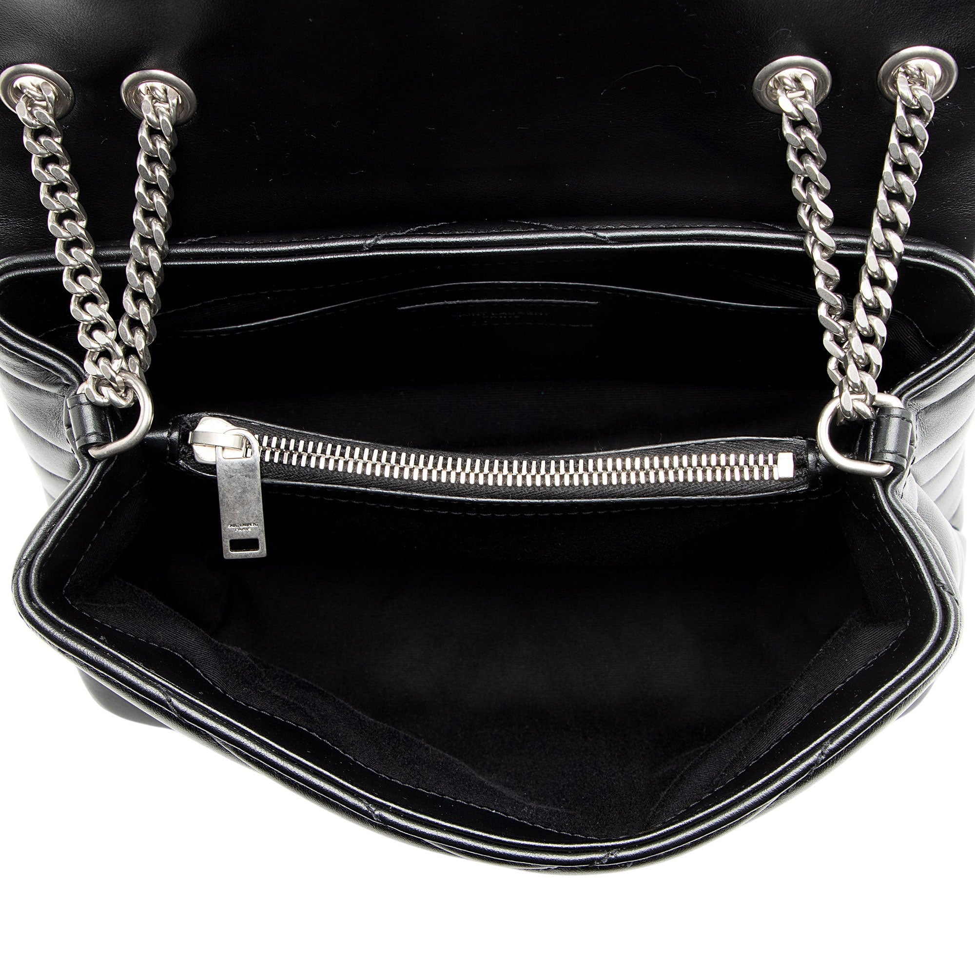 Saint Laurent Matelasse Calfskin Monogram LouLou Chain Small Shoulder Bag