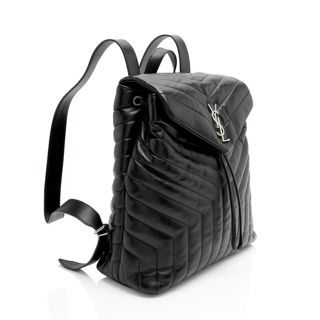 Saint Laurent Matelasse Calfskin Monogram LouLou Medium Backpack (SHF-TSOSNw)