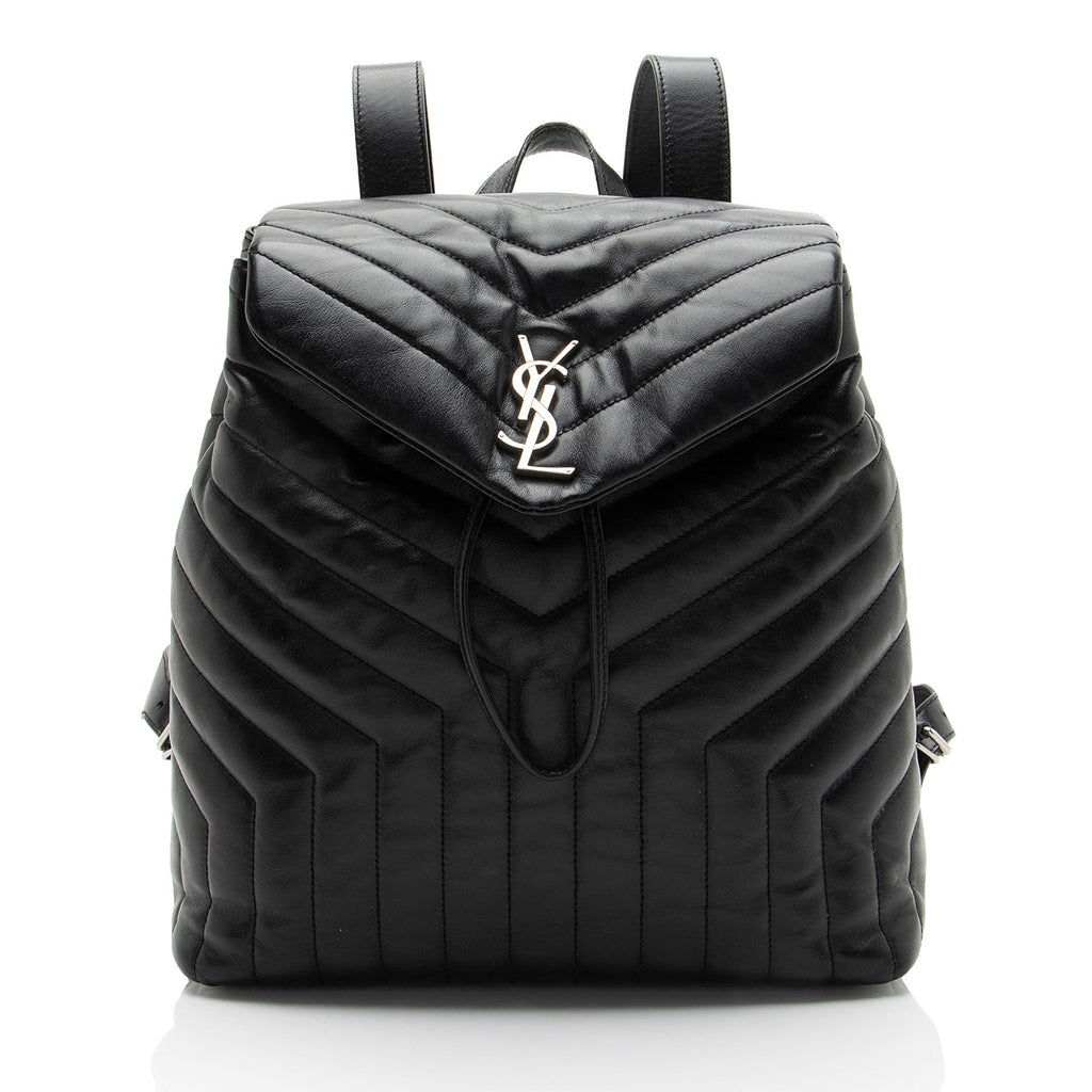 Saint Laurent Matelasse Calfskin Monogram LouLou Medium Backpack