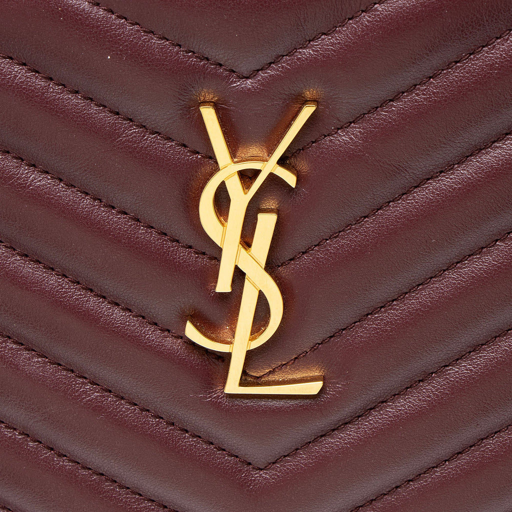 Saint Laurent Matelasse Calfskin Monogram Medium Wristlet